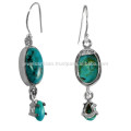 Arizona Turquoise Gemstone with 925 Sterling Silver Designer Earrings Jewelry